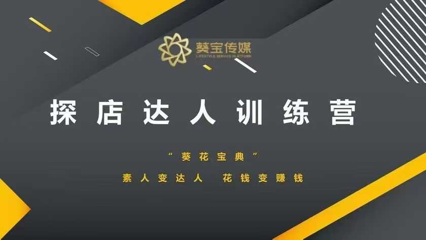 探店达人训练营，素人变达人，花钱变赚钱-网络创业副业兼职学习网