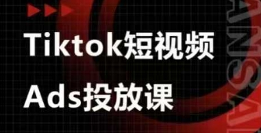 Ads视频投放课，tiktok短视频广告投放课-网络创业副业兼职学习网
