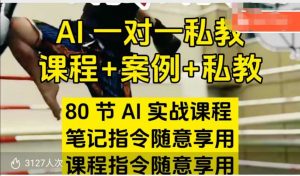 AI指令实战课,课程+案例,80节AI实战课程,笔记指令随意享用,课程指令随意享用-网络创业副业兼职学习网