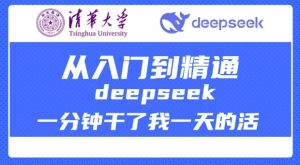 清华大学讲DeepSeek最全教程,从入门到精通,deepseek一分钟干了我一天的活-网络创业副业兼职学习网