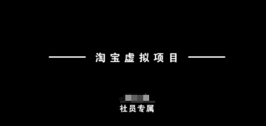淘宝虚拟项目，从理论到实操，新手也能快速上手-网络创业副业兼职学习网