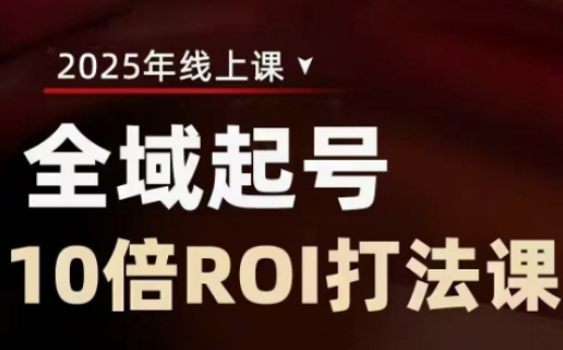 2025全域起号10倍ROI打法课，助你提升直播间的投资回报率-网络创业副业兼职学习网
