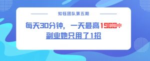 副业她只用了1招,每天30分钟,无脑二创,一天最高1.5k-网络创业副业兼职学习网