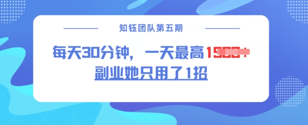 副业她只用了1招，每天30分钟，无脑二创，一天最高1.5k-网络创业副业兼职学习网