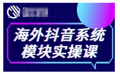 海外抖音Tiktok系统模块实操课，TK短视频带货，TK直播带货，TK小店端实操等-网络创业副业兼职学习网