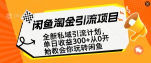 闲鱼淘金私域引流计划,从0开始玩转闲鱼,副业也可以挣到全职的工资-网络创业副业兼职学习网
