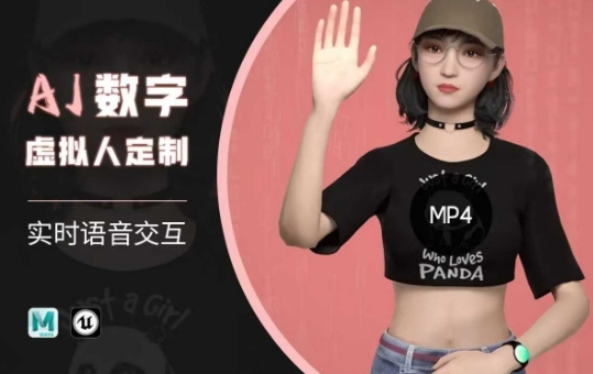 Ai数字人虚拟(智能体)实时语音交互特训营，​自行定制超写实角色AI数字人交互技术-网络创业副业兼职学习网