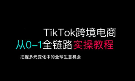 TikTok跨境电商从0-1全链路全方位实操教程，把握多元变化中的全球生意机会-网络创业副业兼职学习网